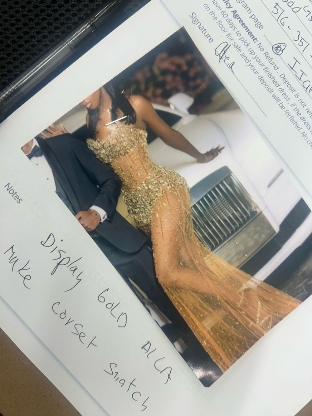 Gold Sequin Strapless Evening Gown